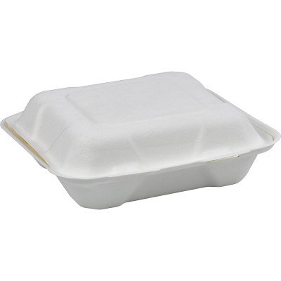 Compostable Bagasse Clamshell 3CP Meal Box 8