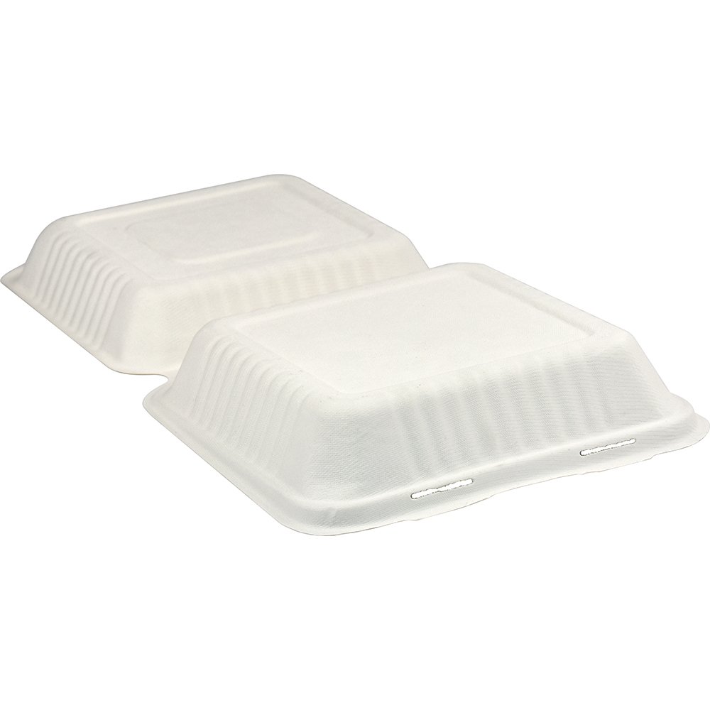 Compostable Bagasse Clamshell Meal Box 9