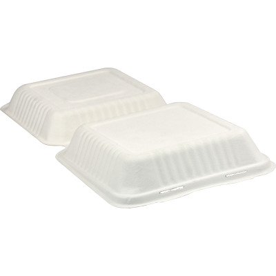 Compostable Bagasse Clamshell Meal Box 9