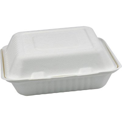Compostable Bagasse Clamshell 3CP Meal Box 9