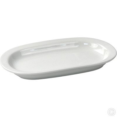 Porcelain Flared Rimmed Oval Platter 230mm 9