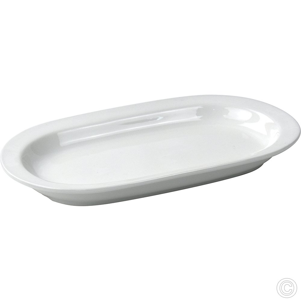 Porcelain Flared Rimmed Oval Platter 260mm 10