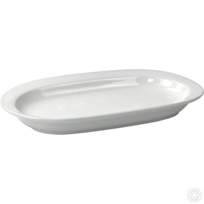 Porcelain Flared Rimmed Oval Platter 320mm 12.5