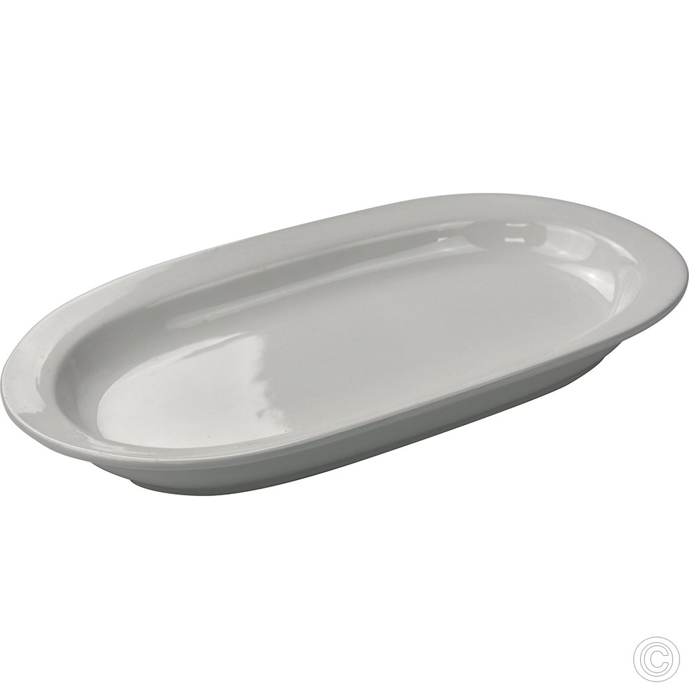 Porcelain Flared Rimmed Oval Platter 320mm 12.5