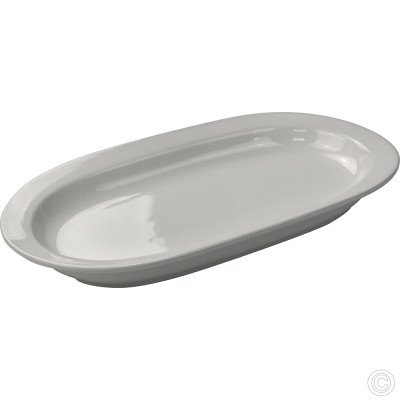 Porcelain Flared Rimmed Oval Platter 320mm 12.5