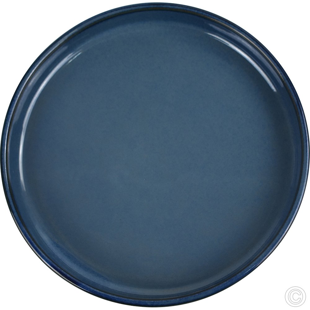 Porcelain Round Stacking Tray 800ML 28Oz Reactive Glaze Blue