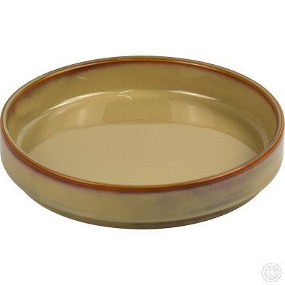Porcelain Round Stacking Tray 650ML 22Oz Reactive Glaze Brown