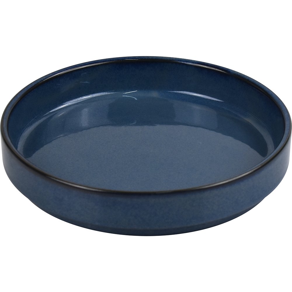 Porcelain Round Stacking Tray 650ML 22Oz Reactive Glaze Blue 