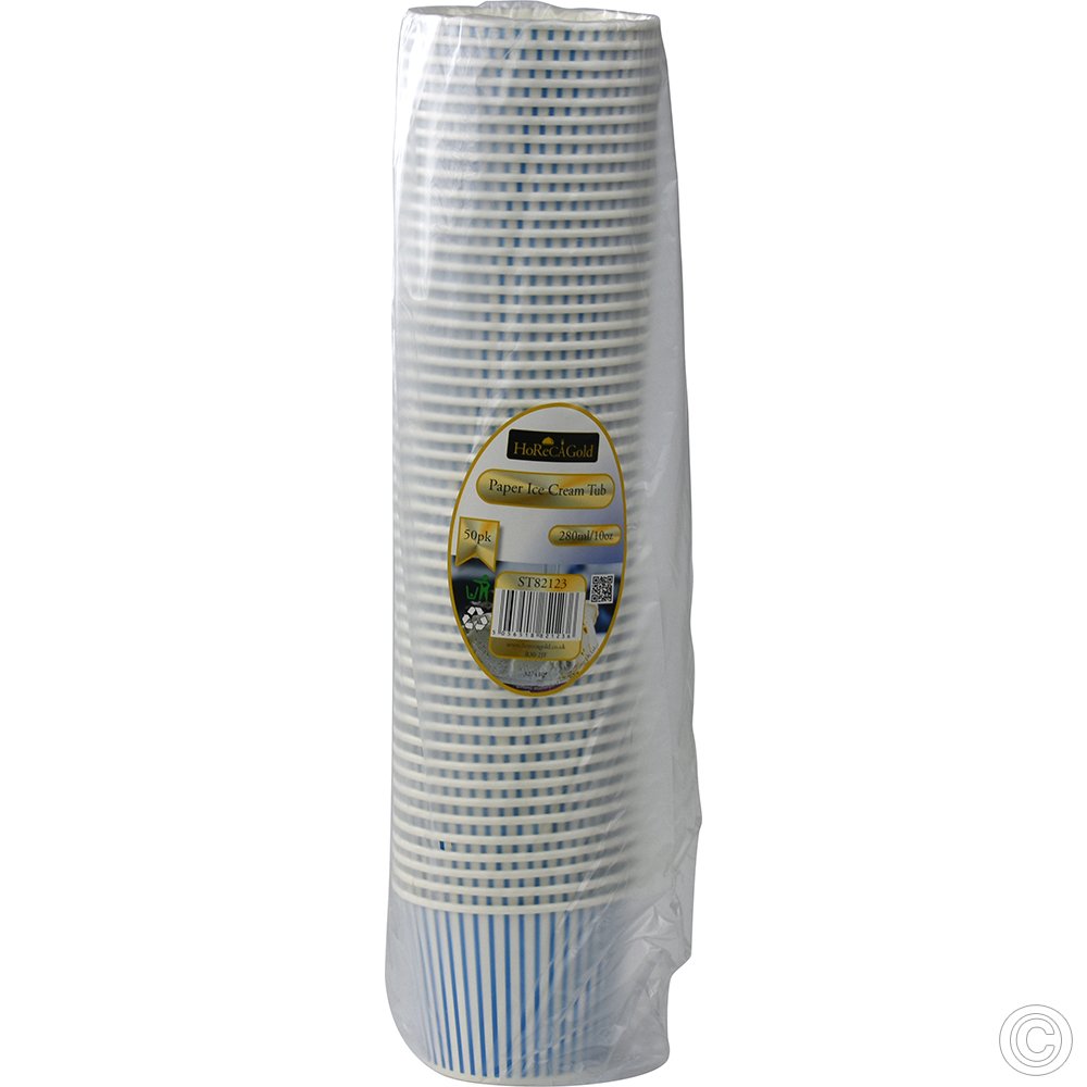 Recyclable Ice Cream Pots 280ml / 10oz 50 Pack