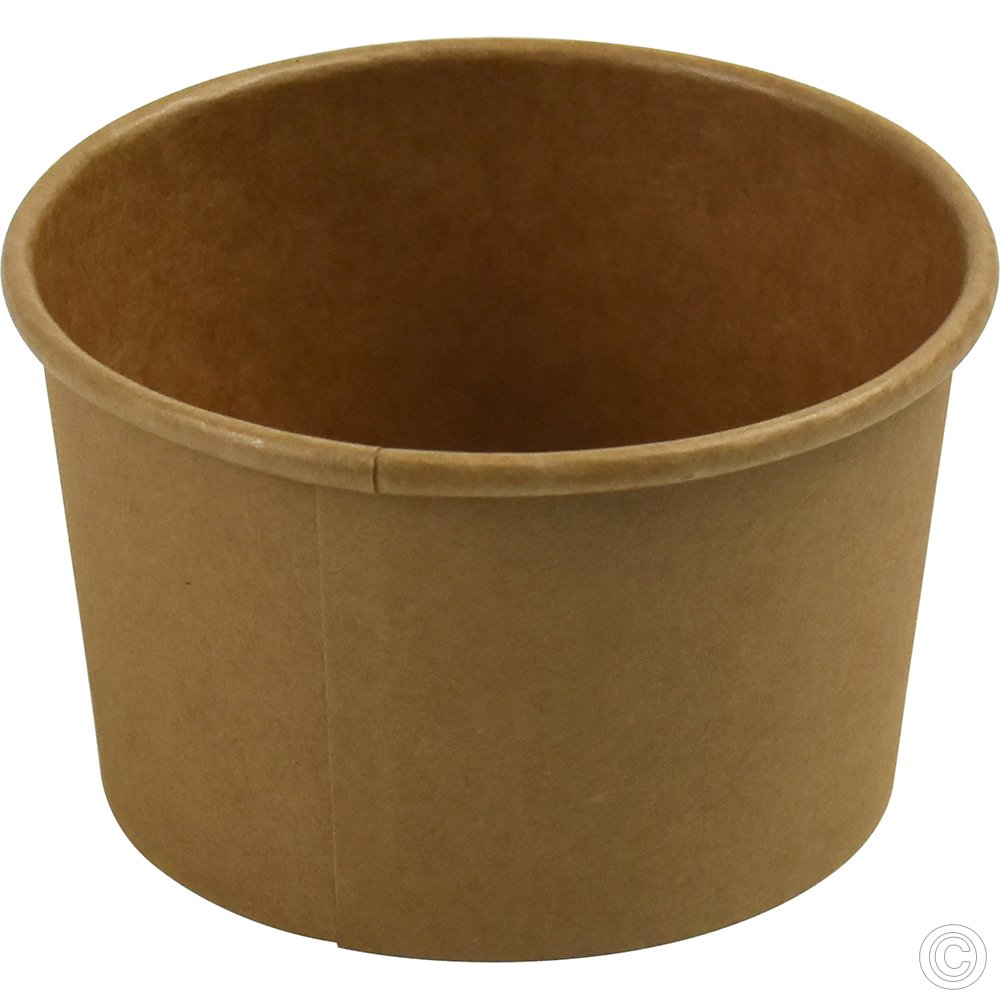 Microwavable Kraft Soup Cups With Lids 227ml (8oz) 25 Pack