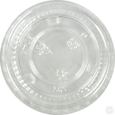Paper Portion Pot RPET Lid Kraft 50pk 28ml/1oz
