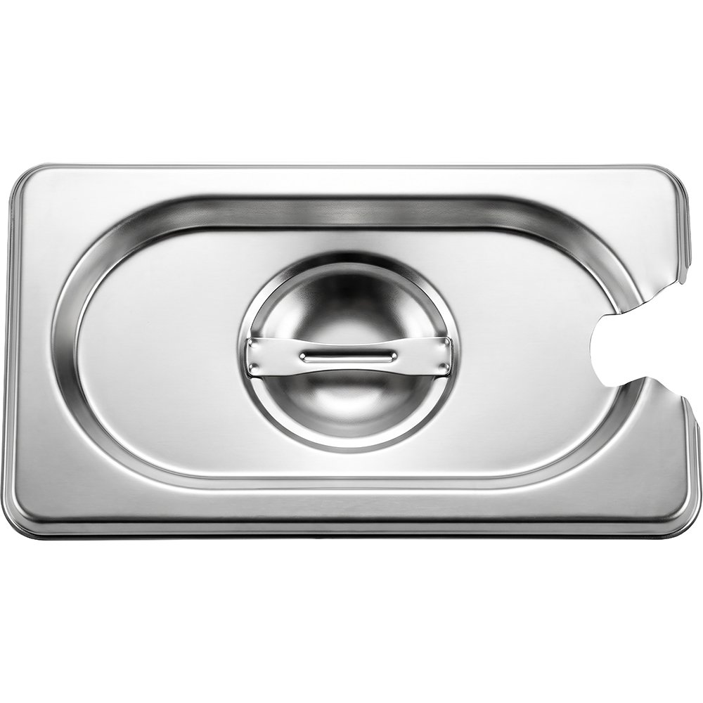 Stainless Steel Gastronorm Cover Notched 1/9 108mm