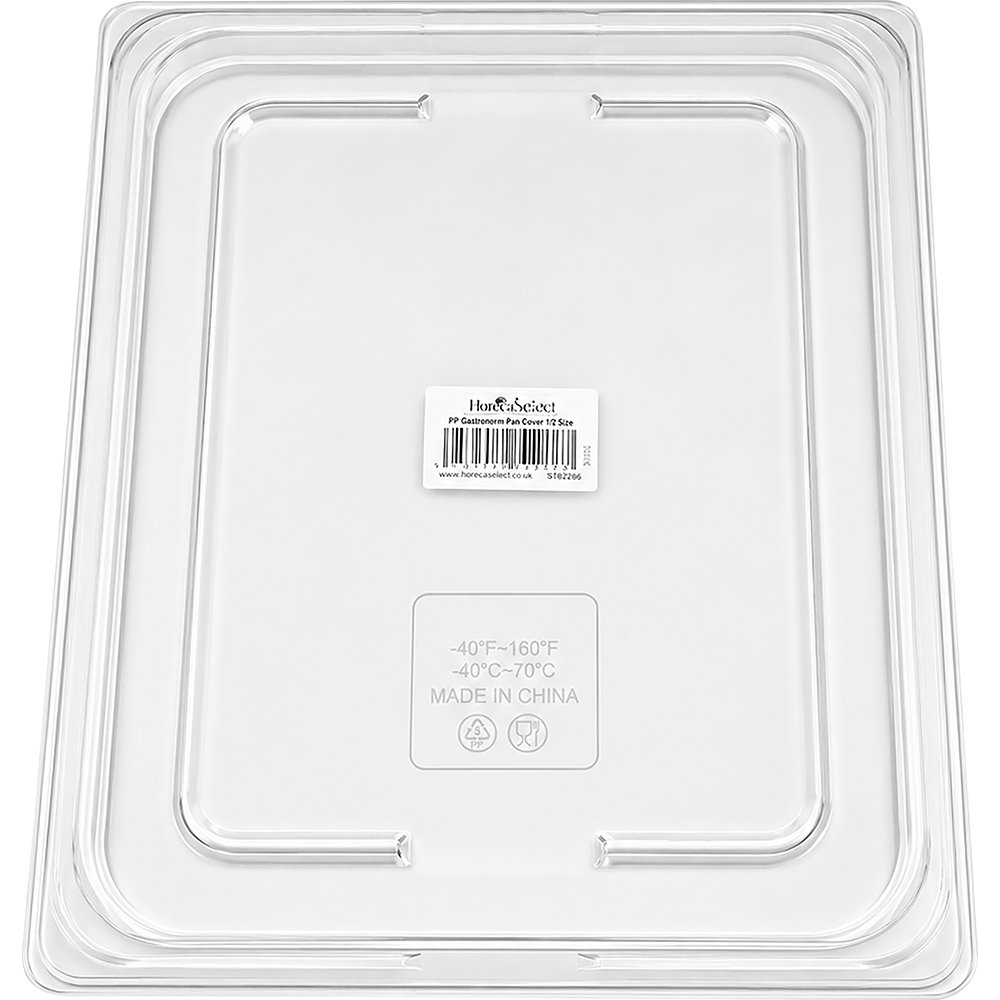 Polypropylene Gastronorm Cover 1/2 lid 265mm