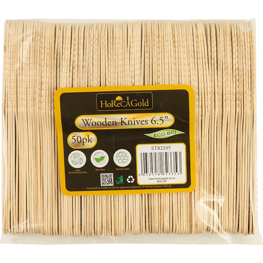 Compostable Wooden Knife 50 Pack