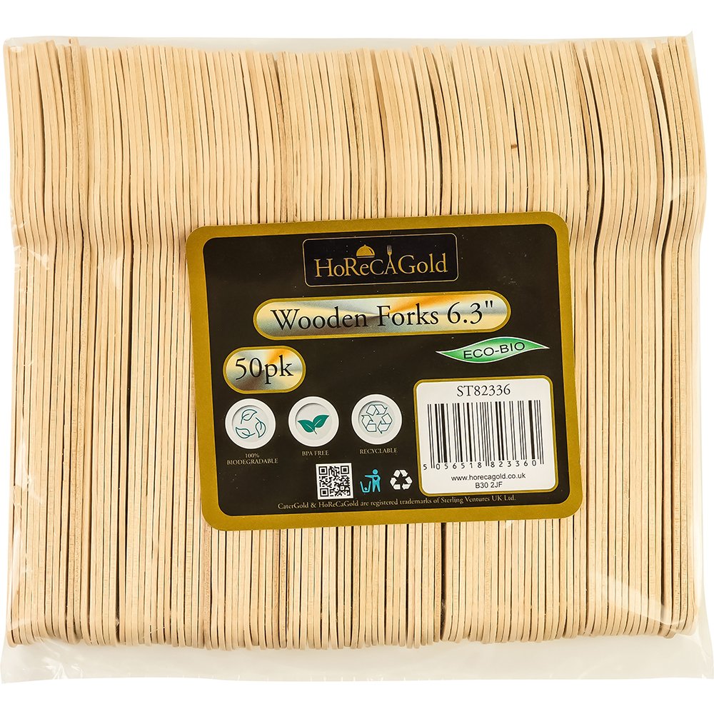 Compostable Wooden Fork 50 Pack