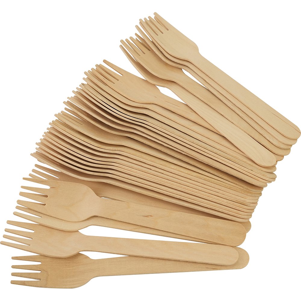 Compostable Wooden Fork 50 Pack
