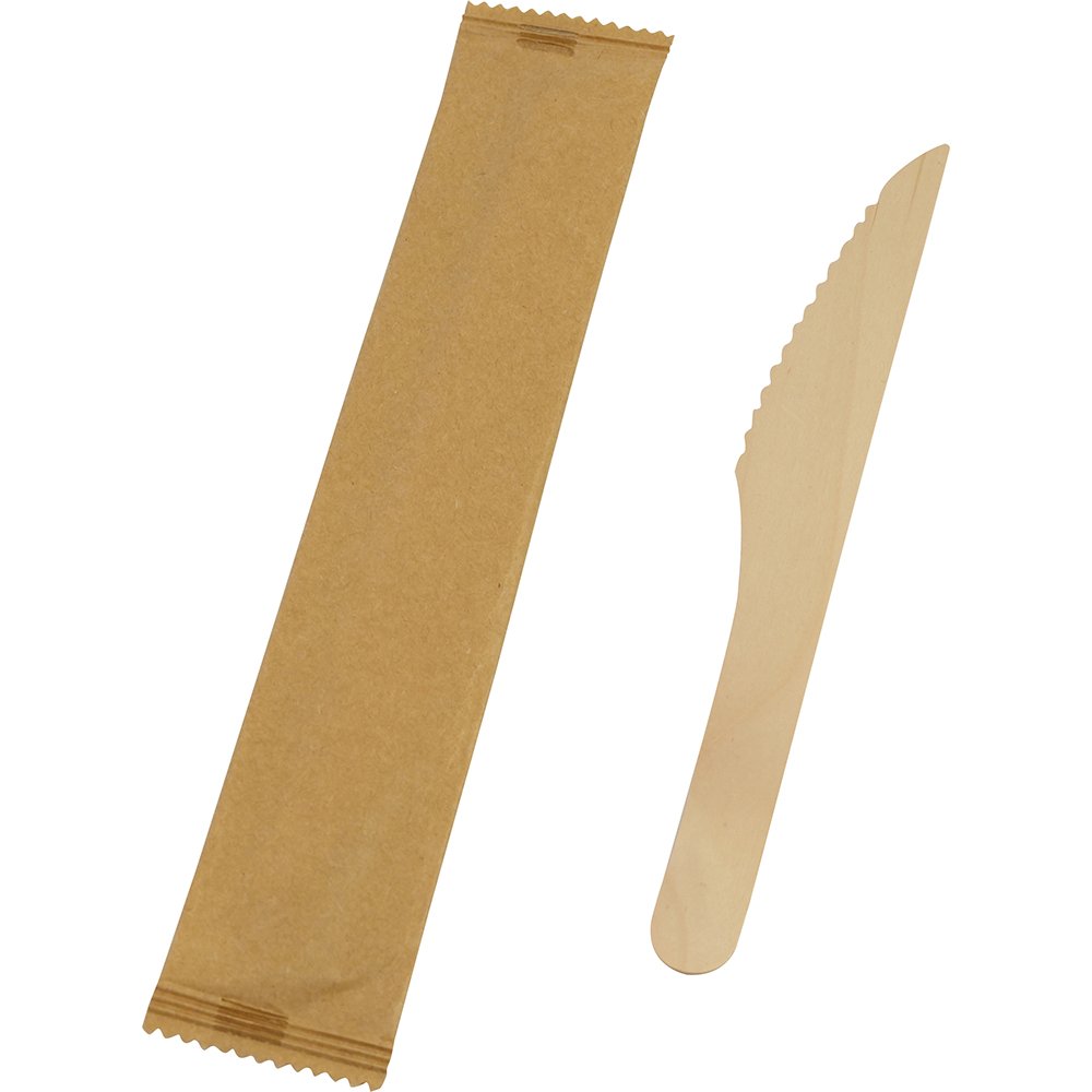 Compostable Wooden Knife (Wrapped) 100 Pack