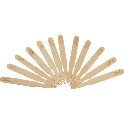 Compostable Wooden Steak Marker 90mm Rare 100 Pack