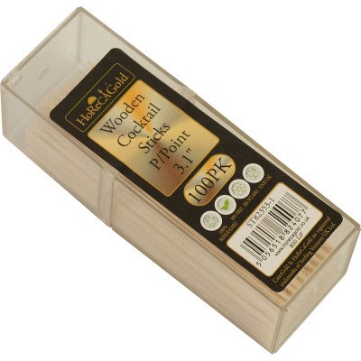 Compostable Wooden Cocktail StickP/Point (Tub 4x12) 100 Pack