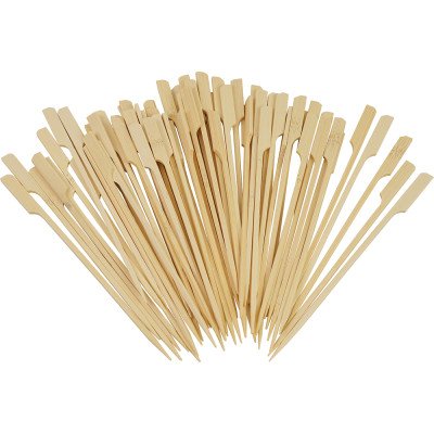 Compostable Bamboo Skewers Teppo Gushi Gun Shape S/Point 7.9