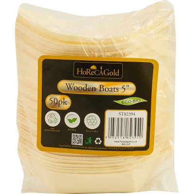 Compostable Wooden Food Serving Boats 5