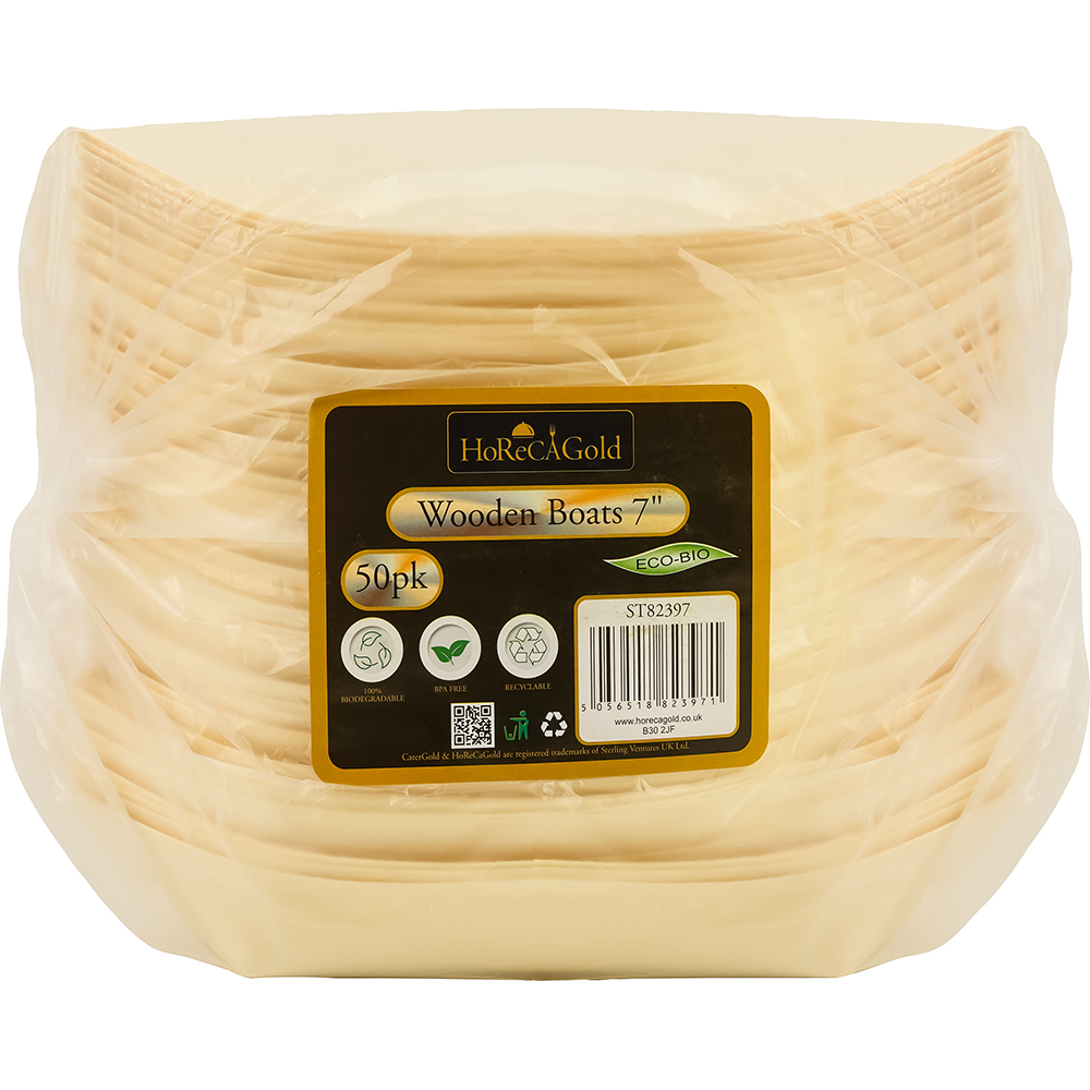 Compostable Wooden Food Serving Boats 7