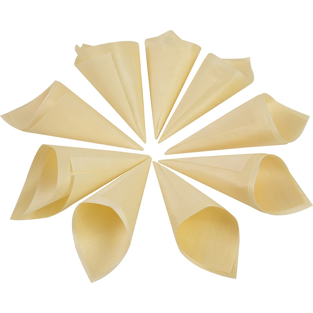Compostable Wooden Food Serving Cone 85mm 50 Pack