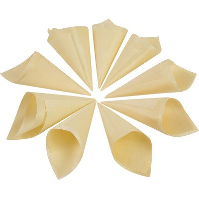 Compostable Wooden Food Serving Cone 180mm 50 Pack