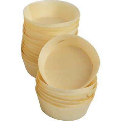 Compostable Wooden Food Serving Cups 35ml 50 Pack