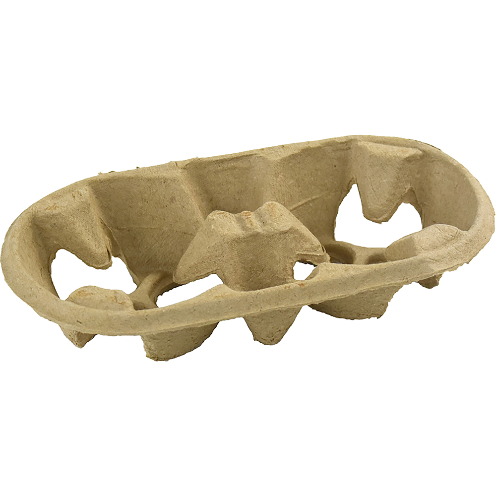 Moulded Pulp Fibre 2 Cup Carrier 60 Pack