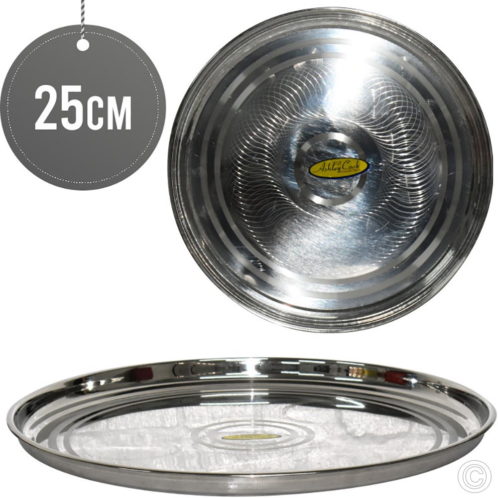 Stainless Steel Round Tray 25 cm