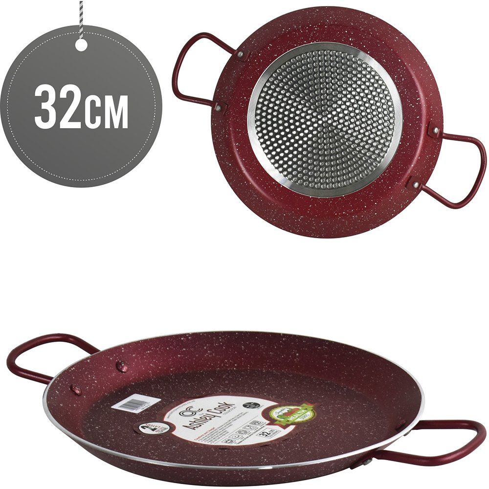 Ashley Non Stick Paella Pan Red 32cm