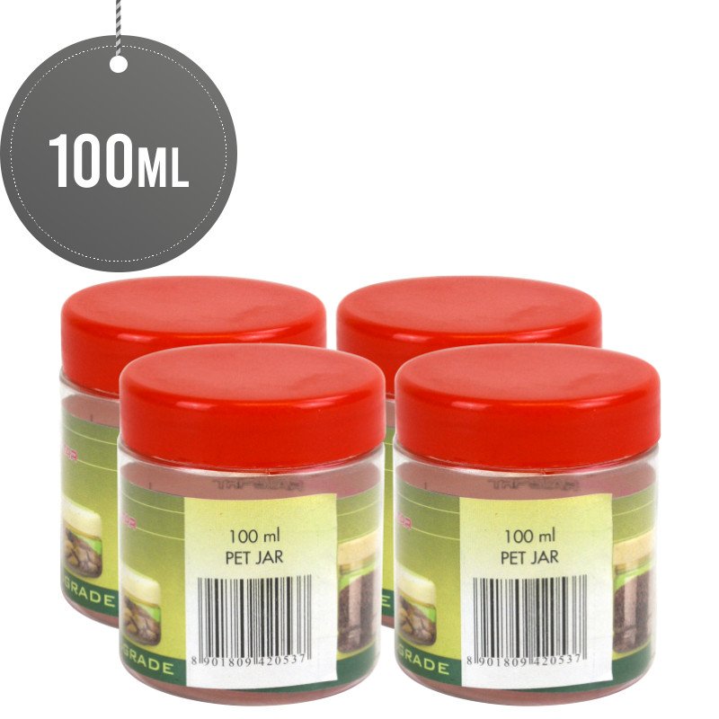 Pet Jar 100 ML 4 Pack 