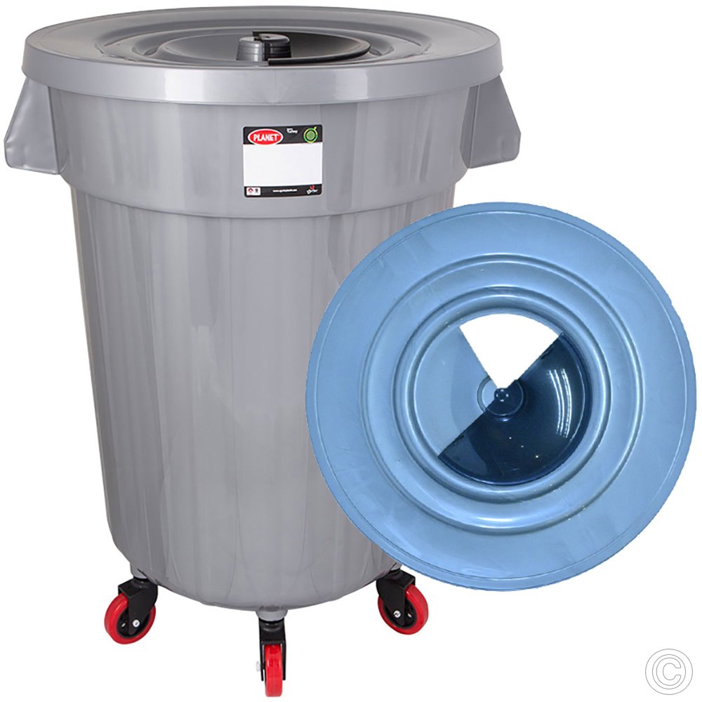 Lock Bin 120L With Wheels Silver